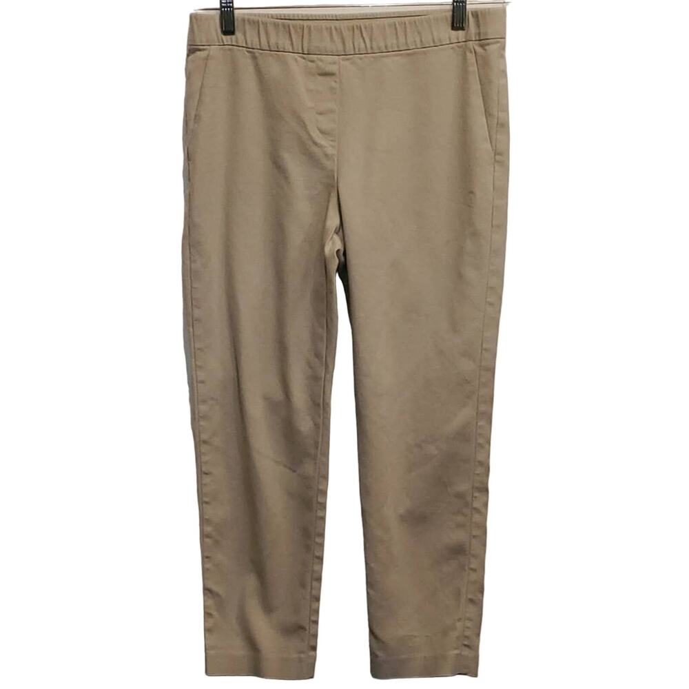 J. Jill Tan Pull On Petite Beige Tan Tapered Leg Elastic Waist Ankle Pants 10P